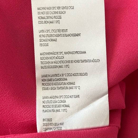 NWT, Shades of Rose Women’s Floral Phoenix Asymmetrical Neck Pink Midi Dress, S - Picture 11 of 11